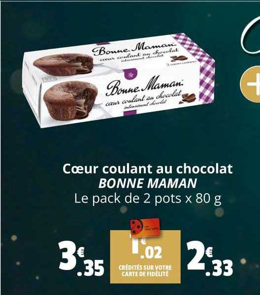 cœur coulant au chocolat bonne maman