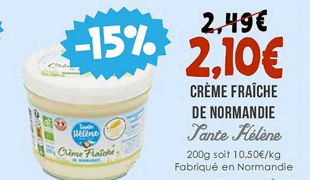 crème fraîche de normandie tante hélène
