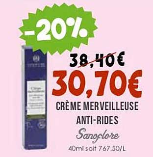 crème merveilleuse anti-rides sanoflore