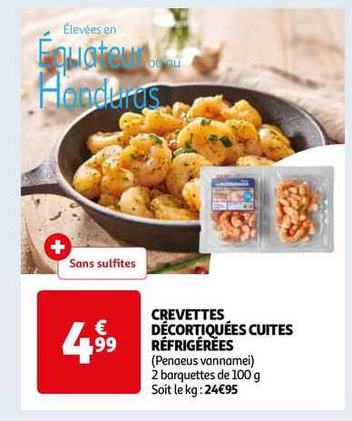 Crevettes Décortiquées Cuites Réfrigérées