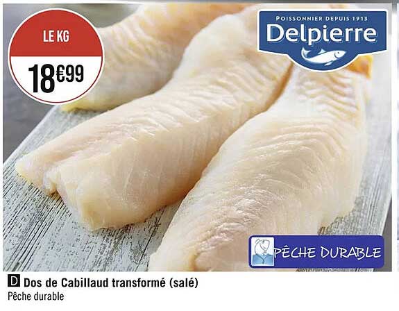 Dos De Cabillaud Transformé (salé)