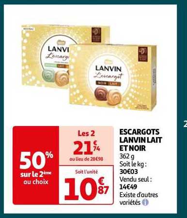 Escargots Lanvin Lait Et Noir