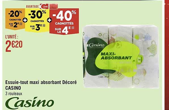 essuie-tout maxi absorbant décoré casino