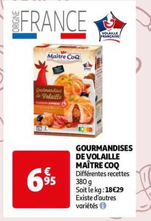 gourmandises de volaille maître coq