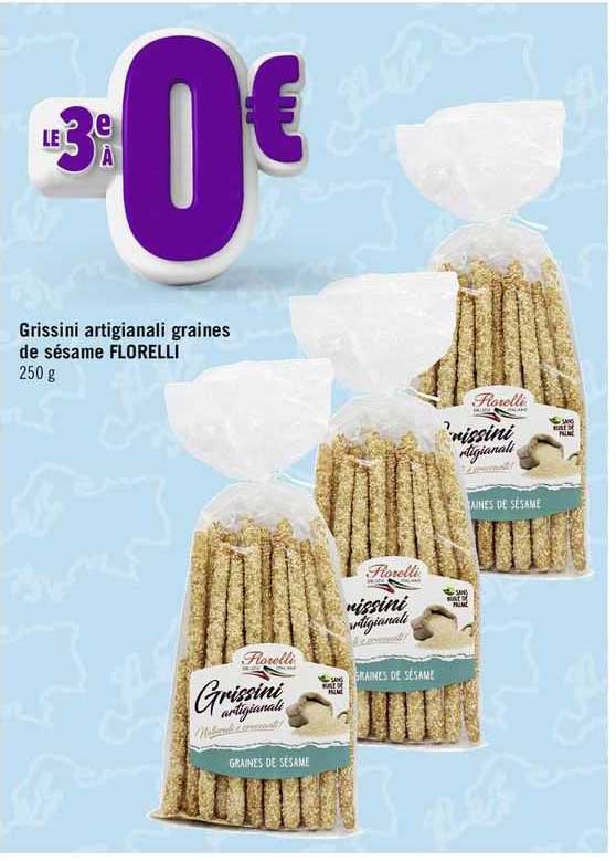 grissini artigianali graines de sésame florelli