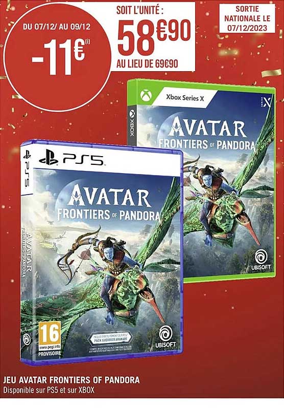 jeu avatar frontiers of pandora