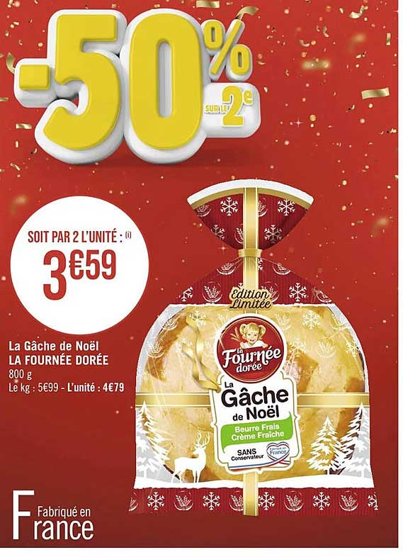 la gâche de noël la fournée dorée