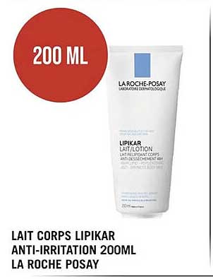 lait corps lipikar anti-irritation 200ml la roche posay