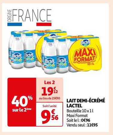 lait demi-écrémé lactel