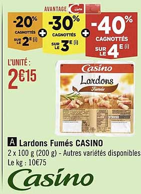 Lardons Fumés Casino