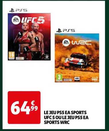 le jeu ps5 ea sports ufc 5 ou le jeu ps5 ea sports wrc