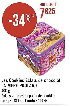 les cookies éclats de chocolat la mère poulard