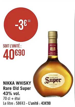 nikka whisky rare old super 43% vol.
