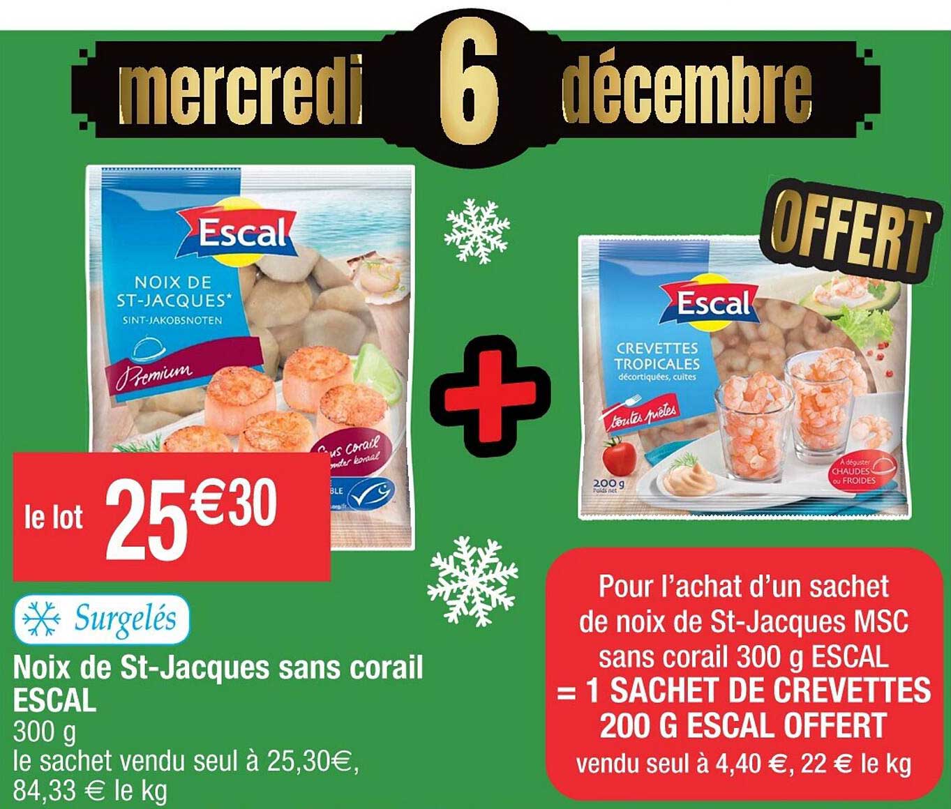 noix de st-jacques sans corail escal