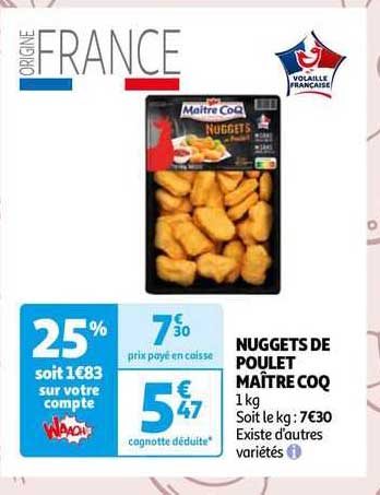 Nuggets De Poulet Maître Coq