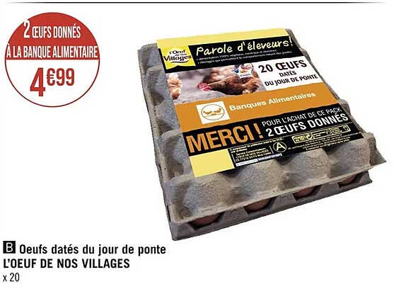 œufs datés du jour de ponte l'œuf de nos villages