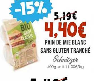 Pain De Mie Blanc Sans Gluten Tranché Schnitzer