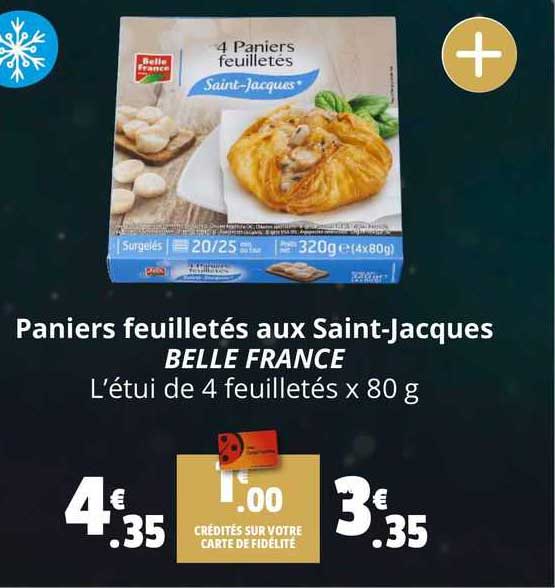 paniers feuilletés aux saint-jacques belle france