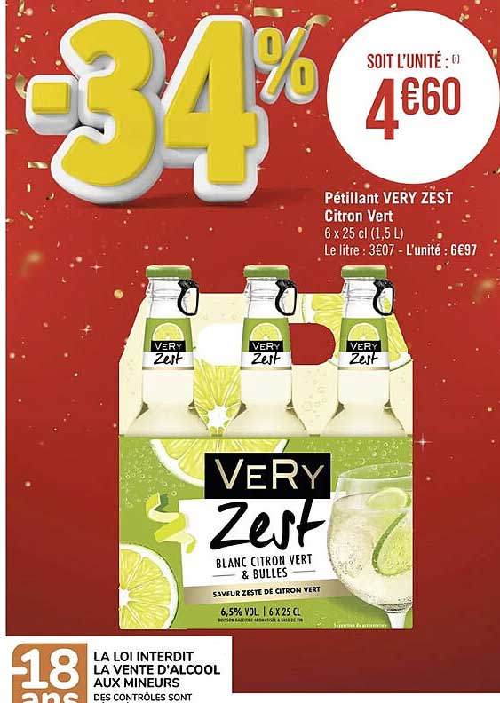 pétillant very zest citron vert