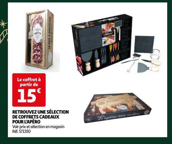 retrouvez une sélection de coffrets cadeaux pour l'apéro