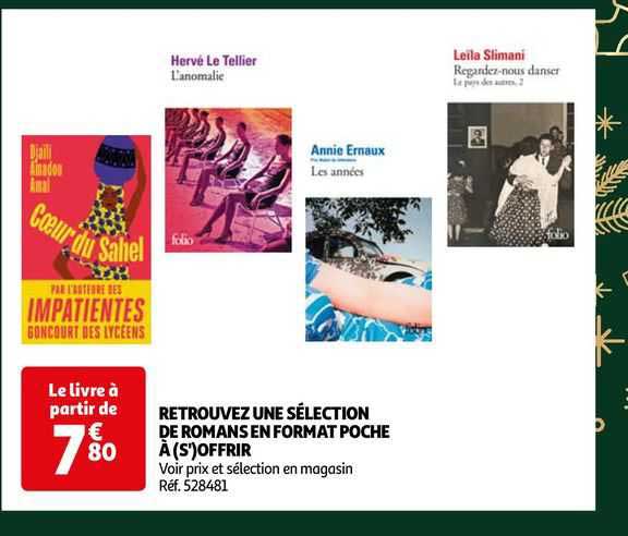 retrouvez une sélection de romans en format poche à (s')offrir