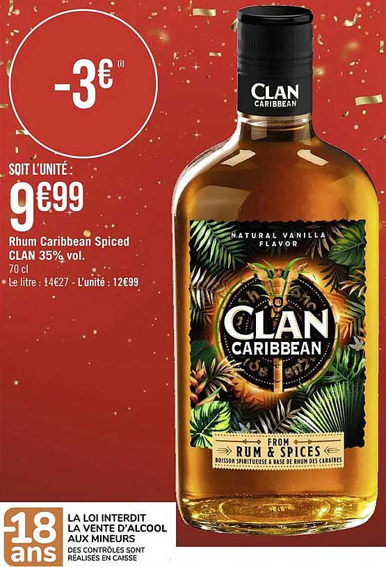 rhum caribbean spiced clan 35% vol.