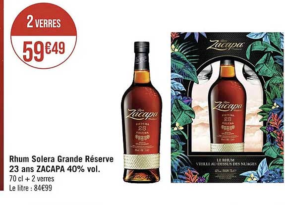 rhum solera grande réserve 23 ans zacapa 40% vol.