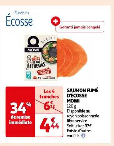 saumon fumé d'écosse mowi