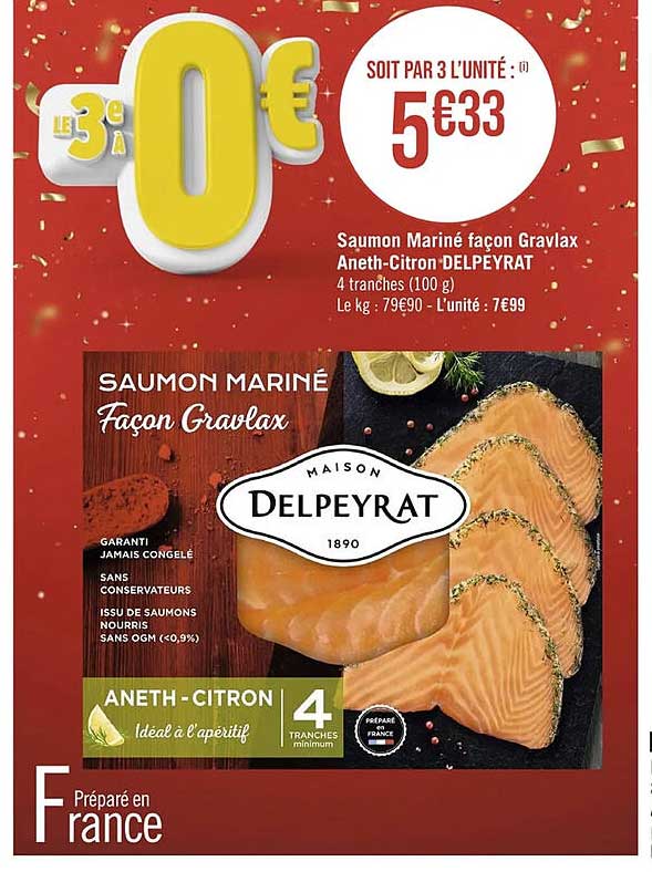 Saumon Mariné Façon Gravlax Aneth-citron Delpeyrat