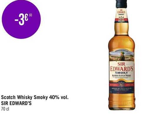 scotch whisky smoky 40% vol. sir edward's