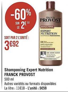 shampooing expert nutrition franck provost