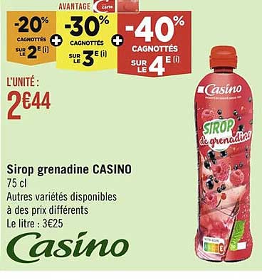 Sirop Grenadine Casino