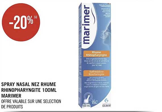 spray nasal nez rhume rhinopharyngite 100 ml marimer