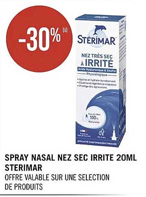 spray nasal nez sec irrite 20 ml sterimar