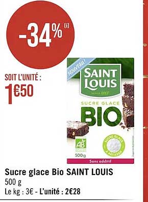 sucre glace bio saint louis