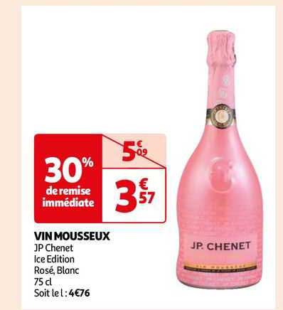 vin mousseux jp chenet ice edition rosé, blanc