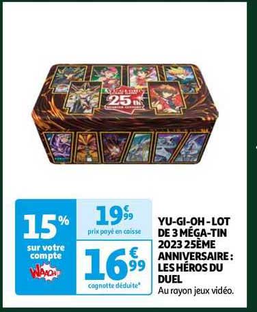 yu-gi-oh-lot de 3 méga-tin 2023 25ème anniversaire : les héros du duel