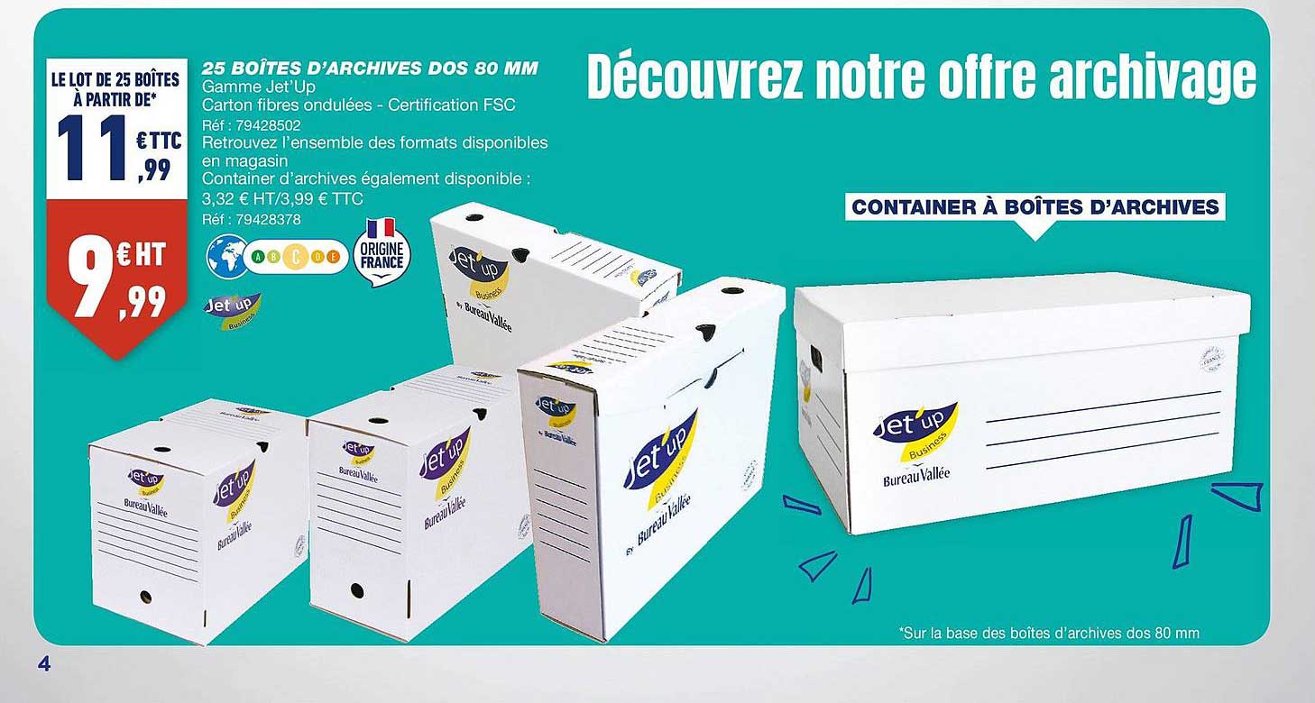 25 Boîtes D'archives Dos 80 Mm