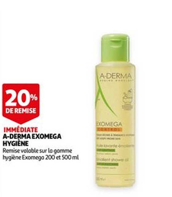 a derma exomega hygiène 20% de remise immédiate
