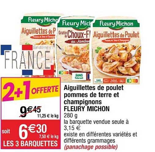 aiguillettes de poulet pommes de terre et champignons fleury michon