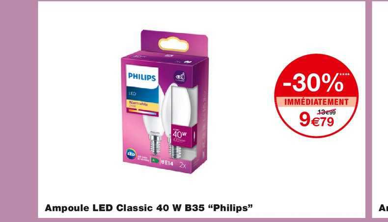 Ampoule Led Classic 40 W B35 "philips"