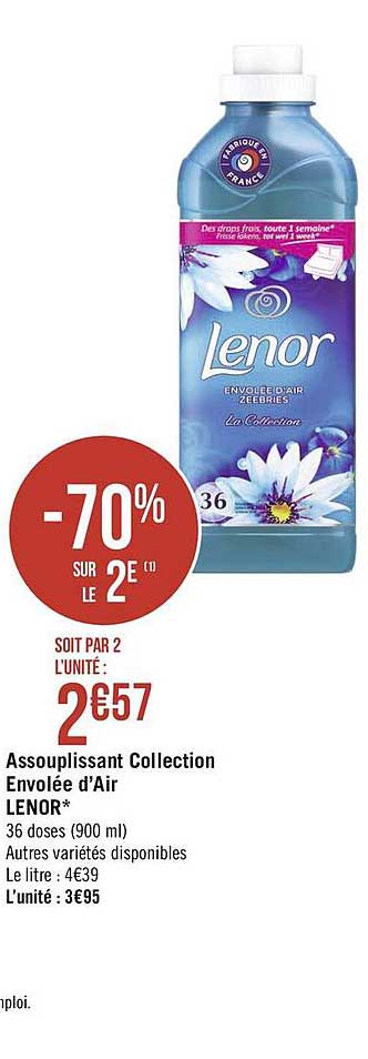 assouplissant collection envolée d'air lenor