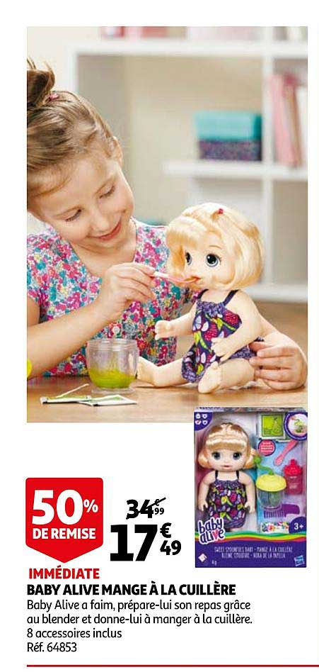 baby alive mange à la cuillère 50% de remise immédiate