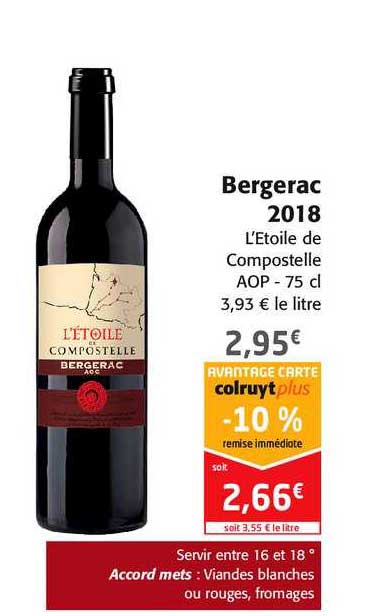 bergerac 2018 l'étoile de compostelle aop