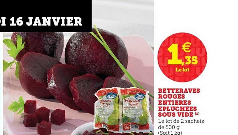 betteraves rouges entières épluchées sous vide
