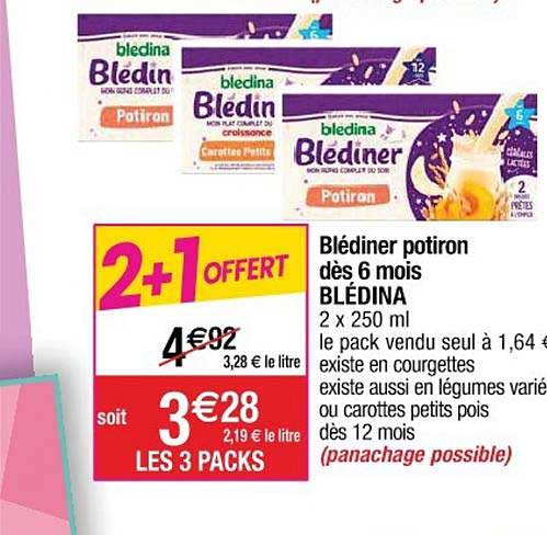 blédiner potiron dès 6 mois blédina