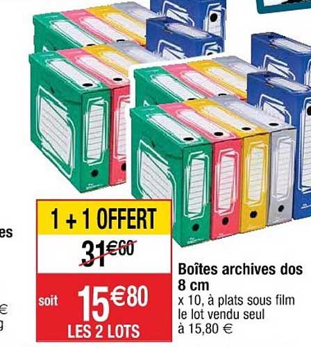 boîtes archives dos 8 cm