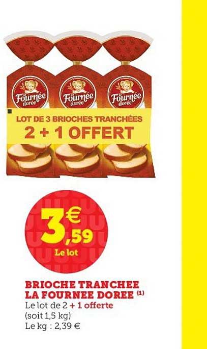 brioche tranchée la fournée dorée