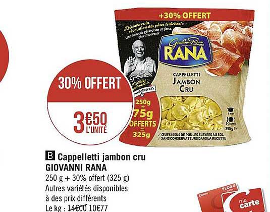 cappelletti jambon cru giovanni rana