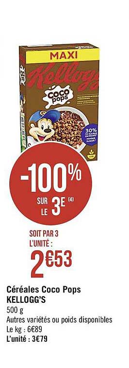 céréales coco pops kellogg's